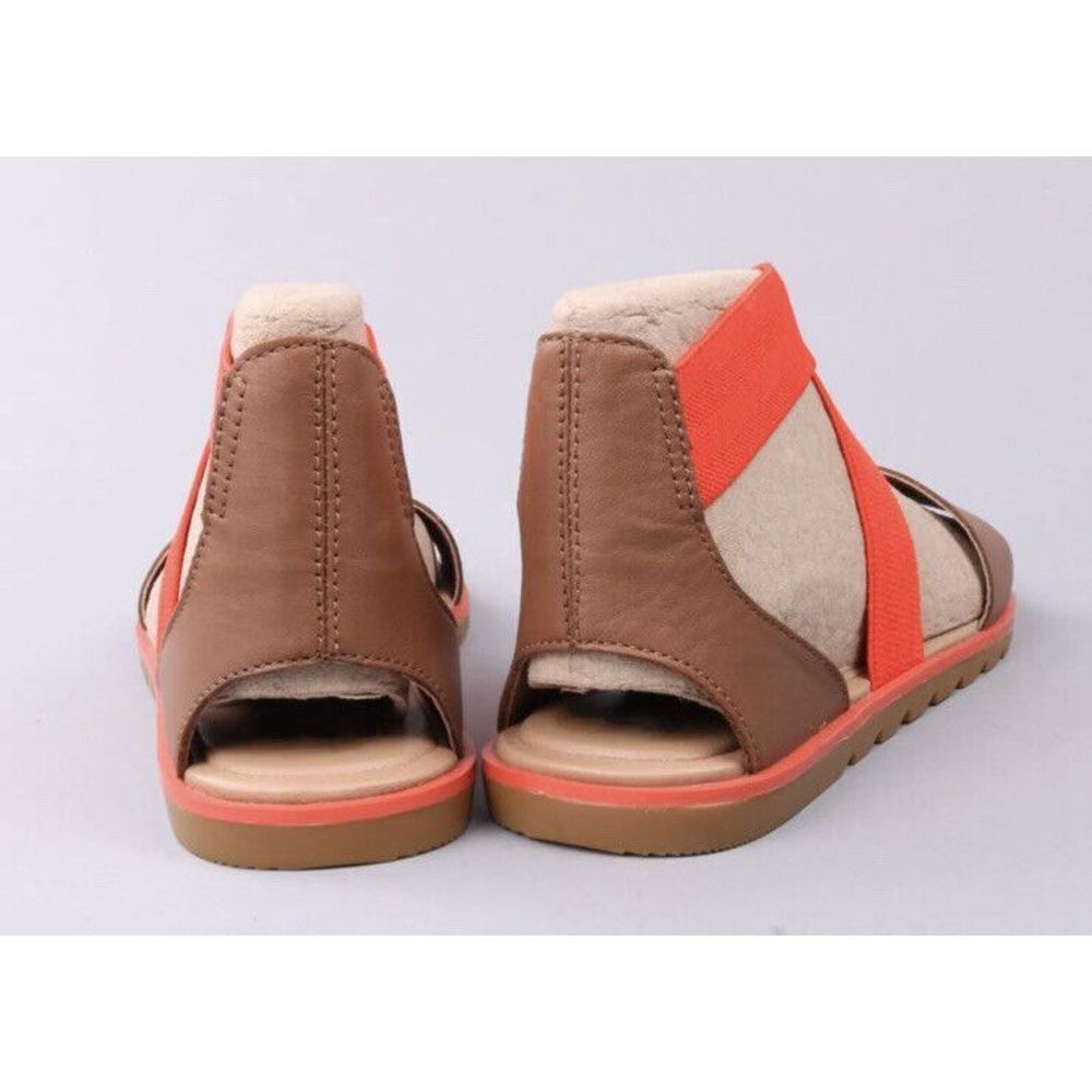 Sorel Womens Sz 7M Ella II Red/Rouge Sandals Ankle Cross Strap Strappy Flats NIB - Picture 6 of 16